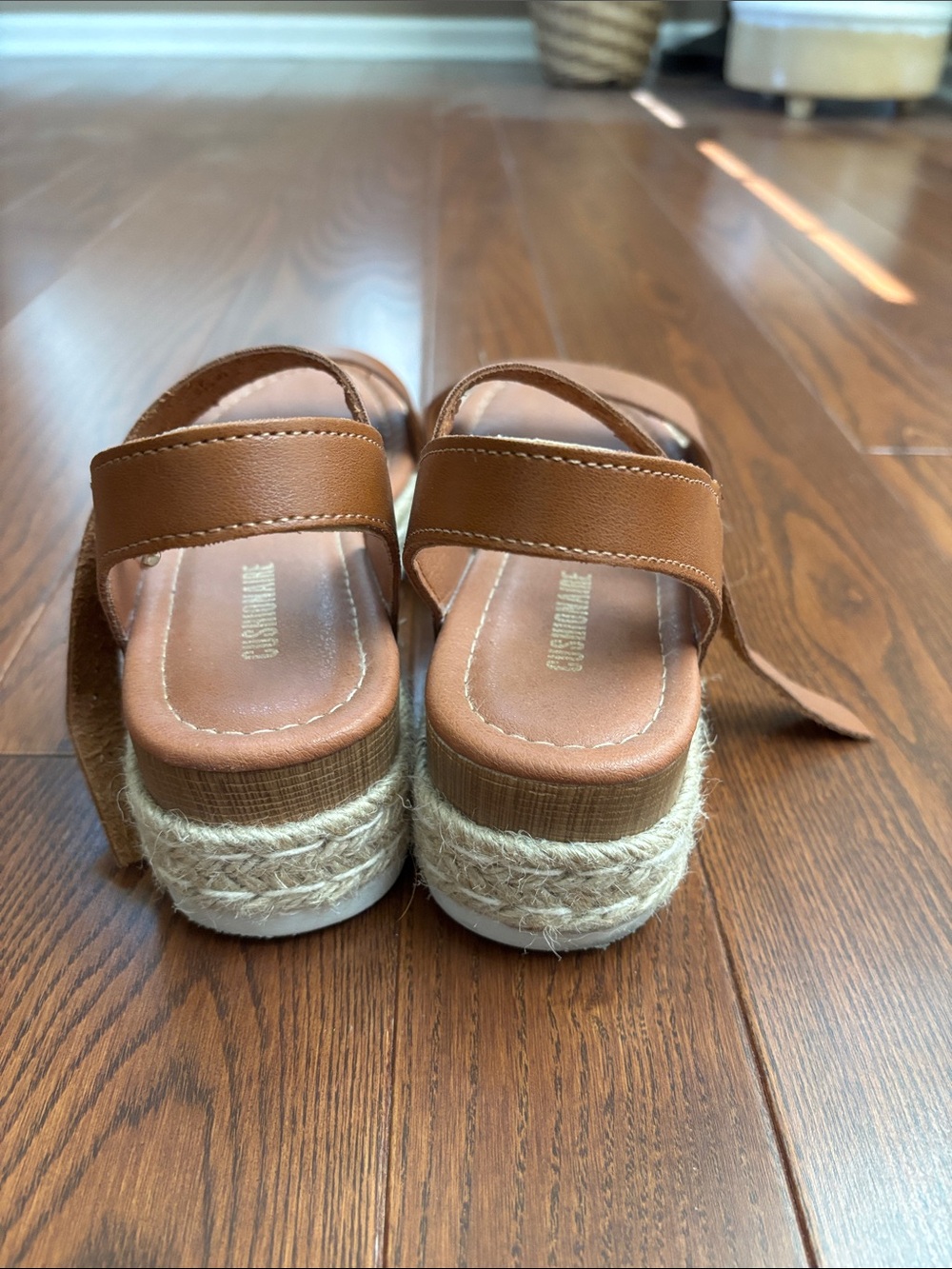 Espadrille Slingback Sandals - Tan Women’s Summer Shoes - Picture 3 of 7